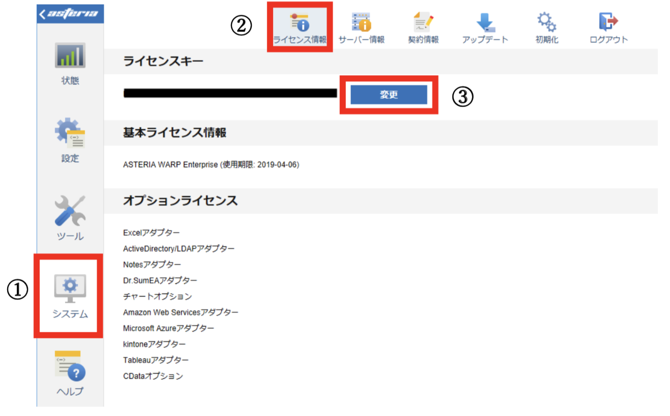 FSMCのライセンス情報